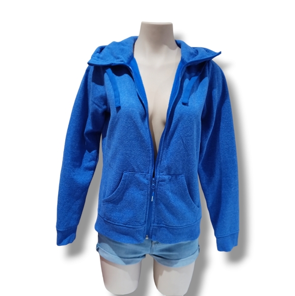 Mondetta Women's Royal Heather Fleece Full Zip Hoodie - Picture 10 of 16